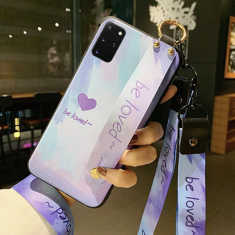 

Case For Samsung Galaxy A51 71 50 70 20 30s A81 91 32 52 S20 S10 S9 S8 Plus Note 10 Lite 20Ultra Holder Wrist Strap Lanyard Cove