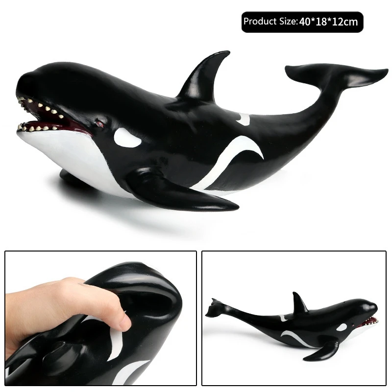 Simulation Marine Animal Model Soft Rubber Killer Whale Toy Ornaments | Игрушки и хобби