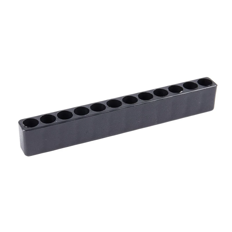 

10pcs 12-Hole Screwdriver Bit Holder Box Block Black For Six Angle 6.35mm Handle