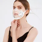 1 шт. прочная комбинированная пластиковая многоразовая прозрачная маска для лица с защитой экрана, дышащая прозрачная маска для косплея на Хэллоуин