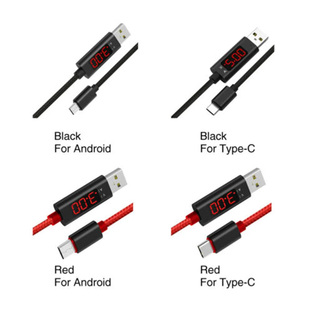 1 м USB нейлон Напряжение Ток дисплей линии передачи данных тестер метр Тип C кабель
