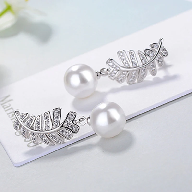 Женские серьги из серебра 925 пробы с перьями | Украшения и аксессуары