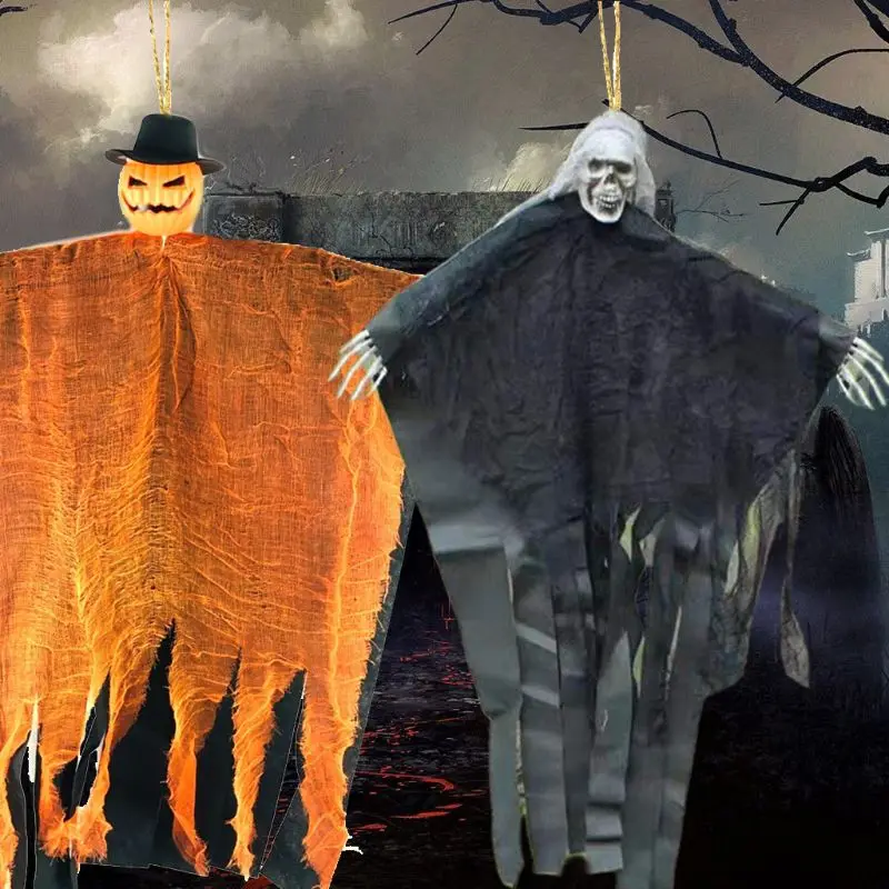 

Хэллоуин подвесной призрак страшный череп скелет тыква украшение для вечерние с привидениями