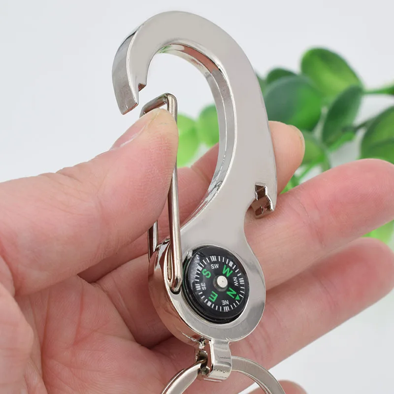 Открывалка для пивных бутылок брелок Карманный с компасом из цинкового сплава
