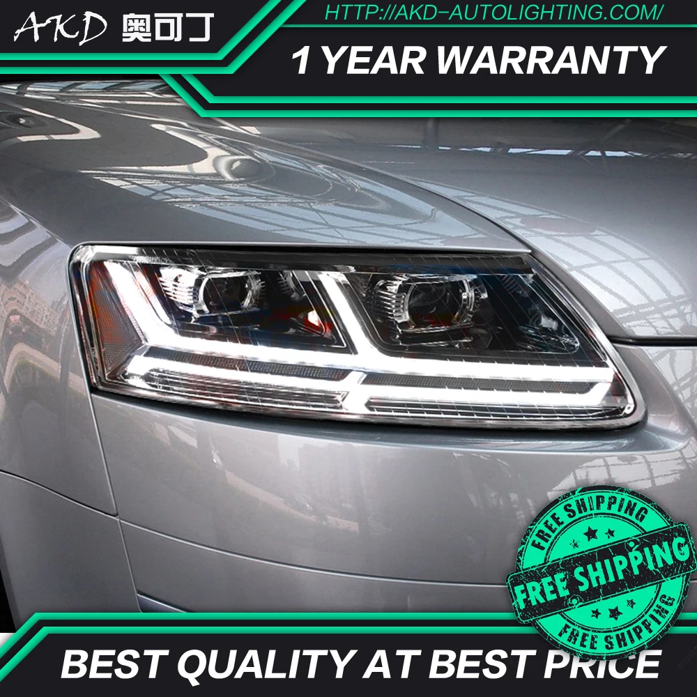 

2 PCS Car Lights automotive Parts For A6 A6L 2004-2011 Head lamps LED Headlight LED Dual Projector FACELIFT