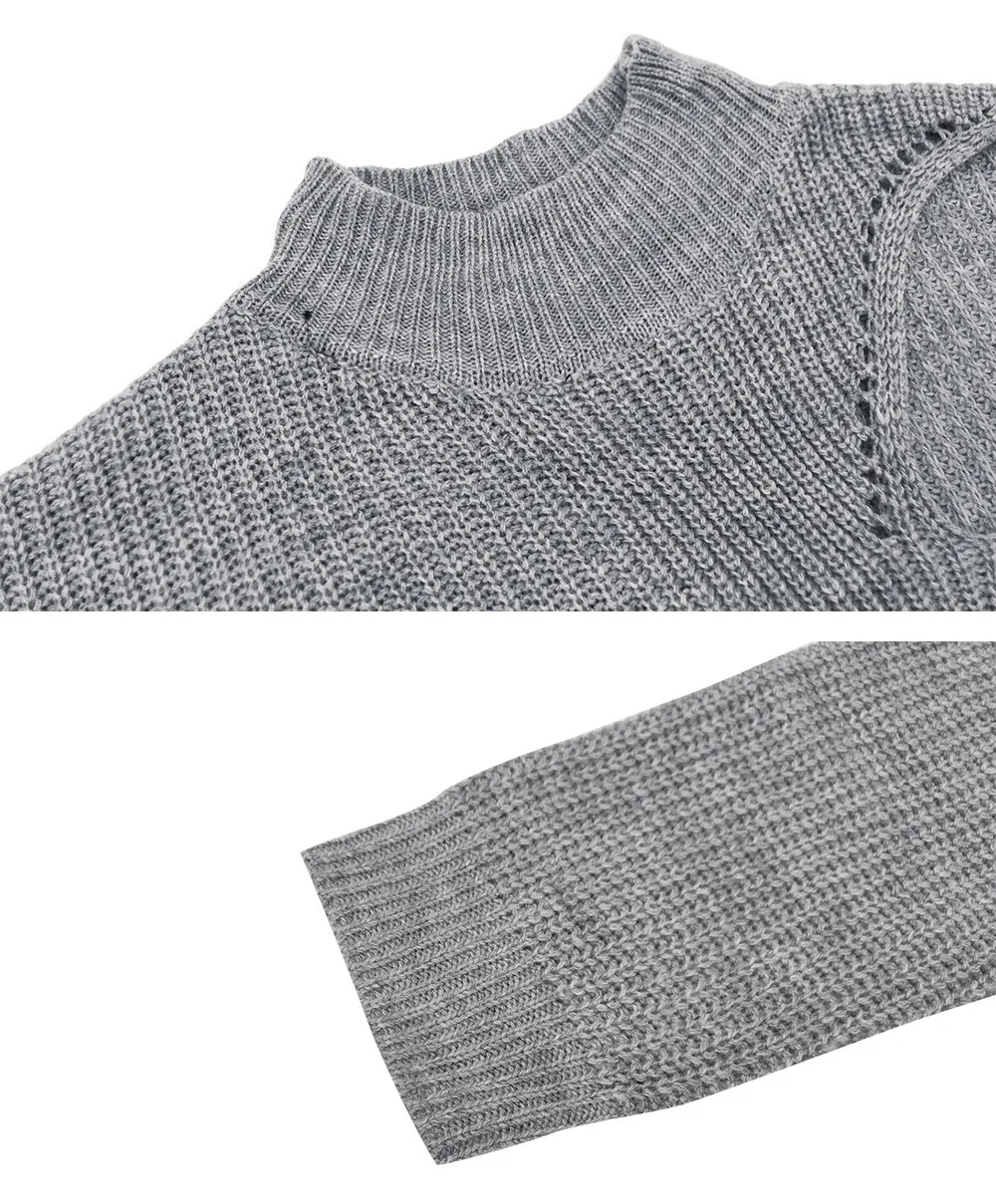 

2020 New Sexy off-Shoulder Knitwear Woman Autumn Winter Solid Color Casual Slim High Neck Knitted Pullover Sweater Pull Femme