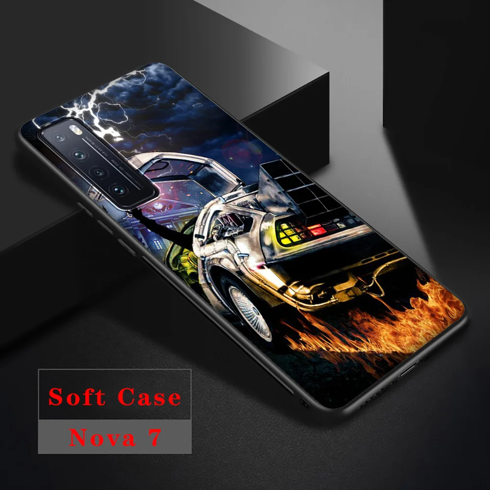 Чехол Lavaza Назад в будущее DeLorean Time Machine для Huawei P8 P9 P10 P20 Y6 Y7 Y9 Lite Pro P Smart Nova 2i 3i