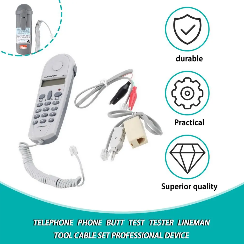 

Telephone Phone Butt Test Tester Lineman Tool Cable Set Connectors Joiner