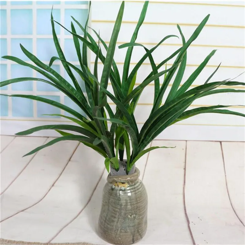 20pcs set 30cm 20 шт. искусственные орхидеи зелени поддельные пластиковые зеленые листья Флорес цветок DIY композиции для дома свадебные декоративные растения лист - Цвет: 20pcs set 30cm