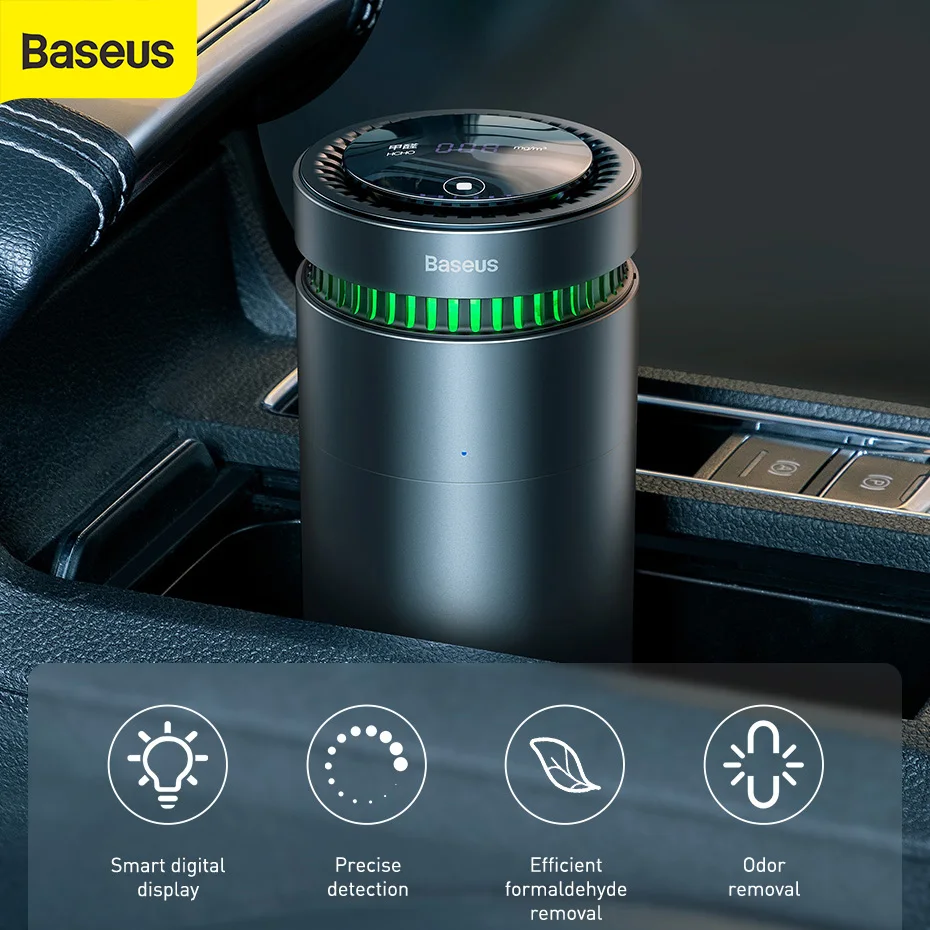 Baseus Car Air Freshener Remove Formaldehyde Car Purifier Auto Purifier Air Conditioner Diffuser Car Interior Accessories