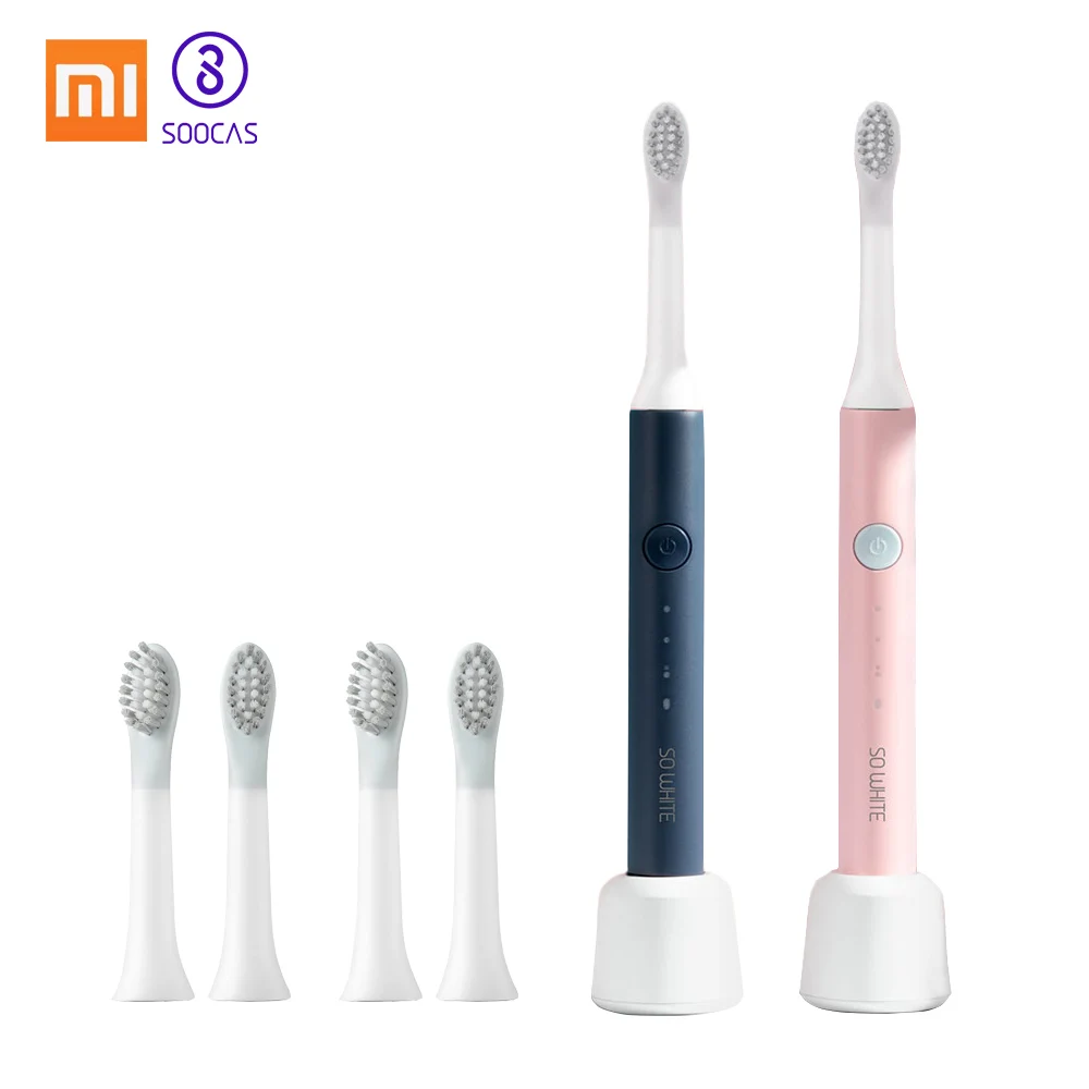Xiaomi SO WHITE(PINJING) EX3 перезаряжаемая электрическая звуковая зубная щетка USB перезаряжаемая зубные зубы Глубокая чистка кистей водонепроницаемый