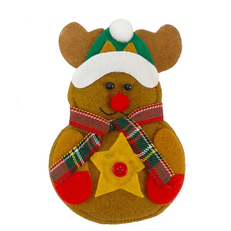 

8pcs Christmas Decorations Snowman Kitchen Tableware Holder bag Party gift Xmas ornament Christmas decorations for home table