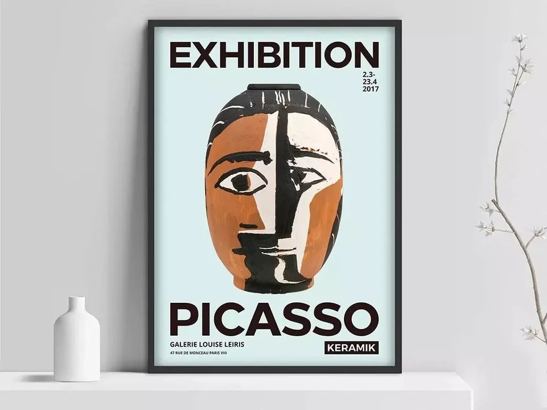 

Pablo Picasso Kermik poster, Picasso exhibition poster, Museum exhibition Art, Picasso Keramik print, Art Museum print