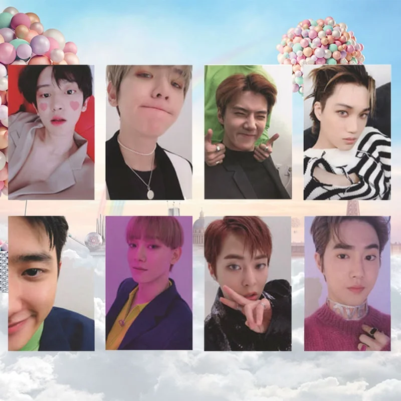 

Альбом KPOP EXO 8 шт./компл., самодельная бумажная карточка, фотокарточка, постер, HD фотокарточка, поклонники, коллекция подарков