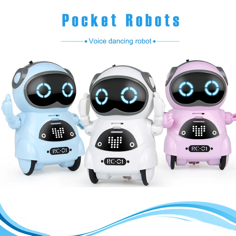 

Pocket Robot Mini Robot Toys Gift Talking Interactive Dialogue Voice Recognition Record Singing Dancing Smart Robot BM88