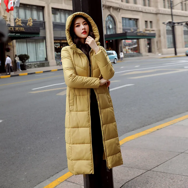 SWREDMI Thick Warm Female Jacket Winter Coat Women Plus Size M- 5XL 6XL Parka Hooded Winter Jacket Below Knee Length Warm Coat