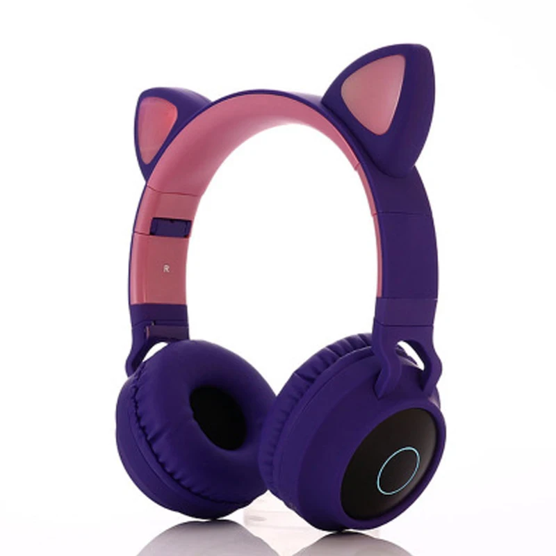 Кошачий светодиодный Bluetooth беспроводные наушники кошачьи игровые для компьютера