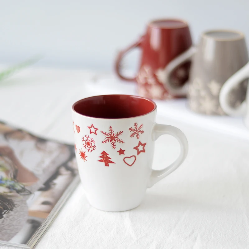 Белая кофейная кружка в скандинавском стиле креативная керамическая мультяшная