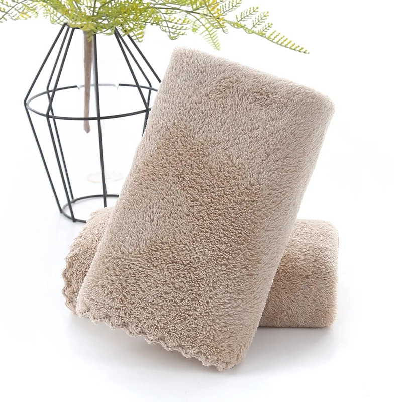 3 шт./лот 35x75 см мягкое Коралловое флисовое полотенце для лица рук быстро сохнет