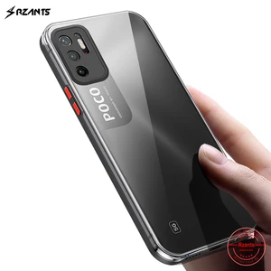 rzants for xiaomi poco m3 pro case hd transparent dazzle color keys shockproof thin slim high clear hard phone cover free global shipping