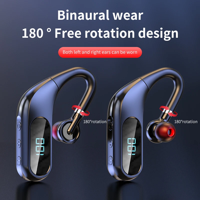 

New KJ10 Bluetooth Earphone Hands-free Wireless Bluetooth Headset Noise Control With Microphone 300mah Lithium Battery Headphone