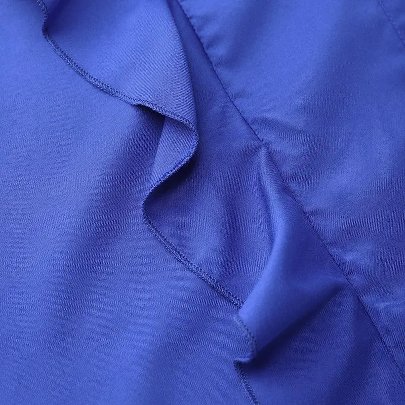 

Plus Size Tops Women's Ruffle Blouse ZANZEA 2021 Elegant Spring Shirts Causal Long Sleeve Blusas Female Solid OL Tunic Chemise