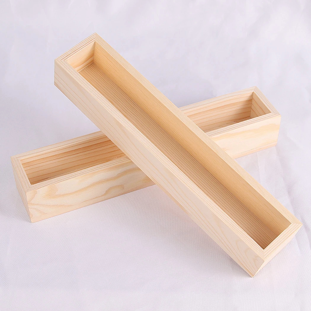 

justdolife 2PCS Wooden Cookies Mold Professional Rectangle Baking Mold Shortbread Mold Mousse Dessert Cake Decorating