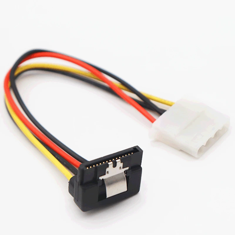 IDE 4Pin Molex мама к SATA 15Pin 90 градусов с удлинителем для жесткого диска кабель питания