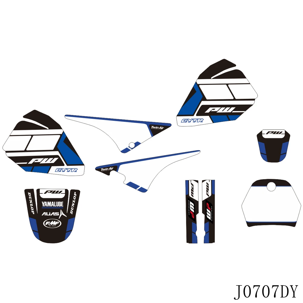 

Full Graphics Decals Stickers Motorcycle Background Custom Number Name For YAMAHA PW 80 PW80
