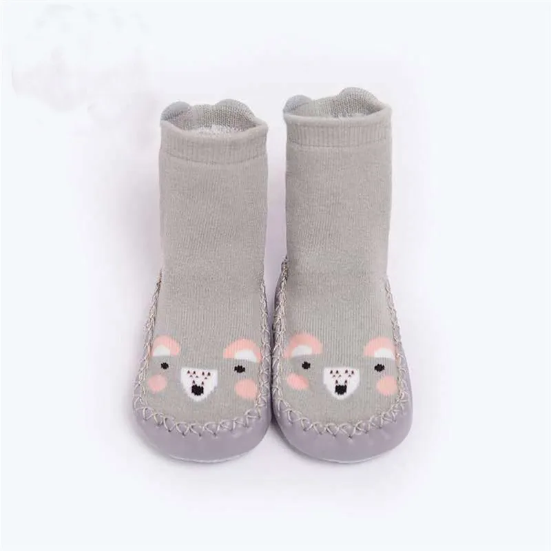

Baby Socks With Rubber Soles Infant Sock Animal Print Newborn Autumn Winter Children Floor Socks Shoes Anti Slip Soft Sole Sock