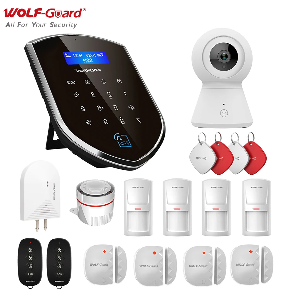 Беспроводная домашняя сигнализация Wolf Guard 3G с поддержкой GSM и Wi Fi охранная система