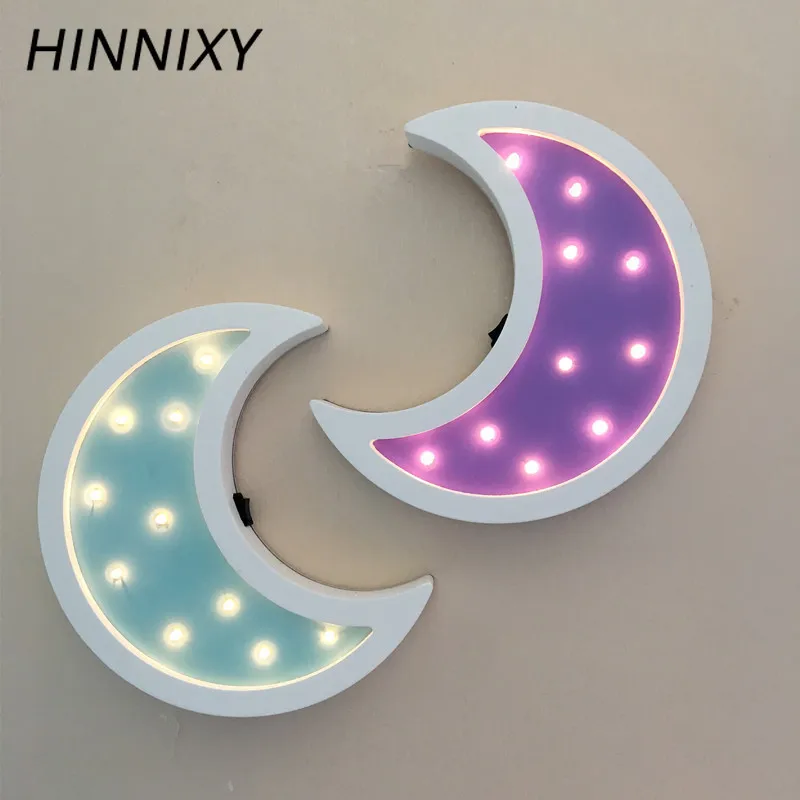 Hinnixy Звезда Луна Облако свет Деревянная Детская Спальня украшение дома
