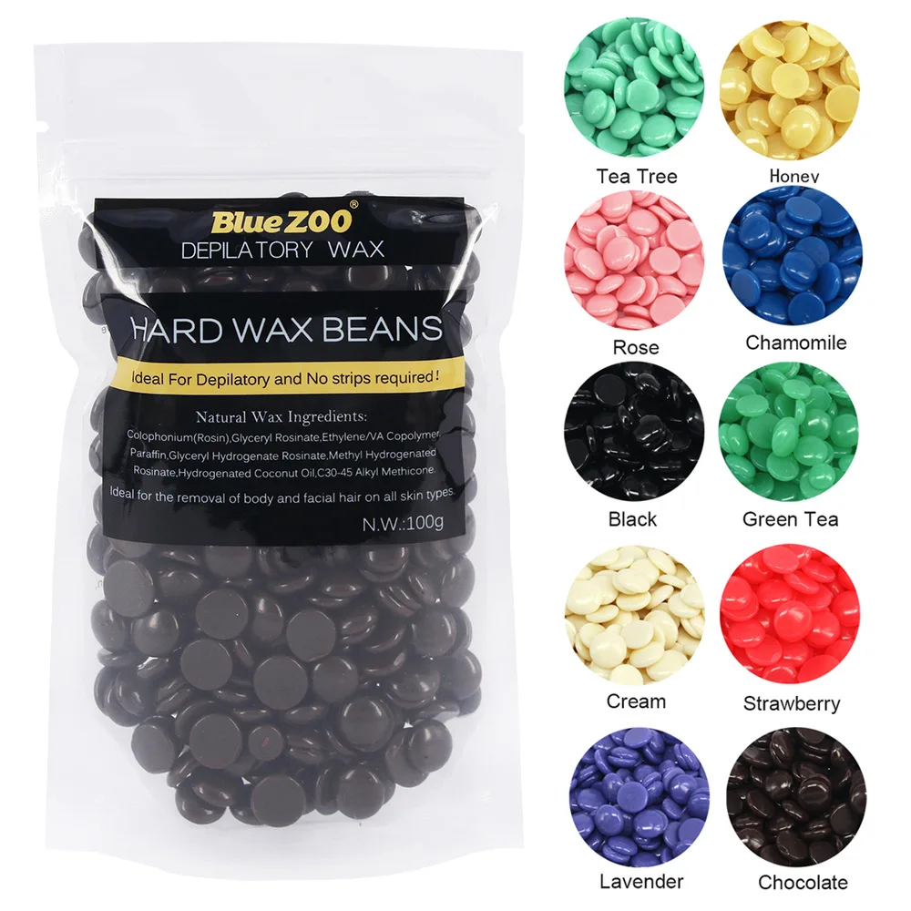 

100g Hair Removal Wax Depilation Cream 10 Flavor Hard Wax Beans Brazilian Depilatory Pearl Female Hair Depilatory