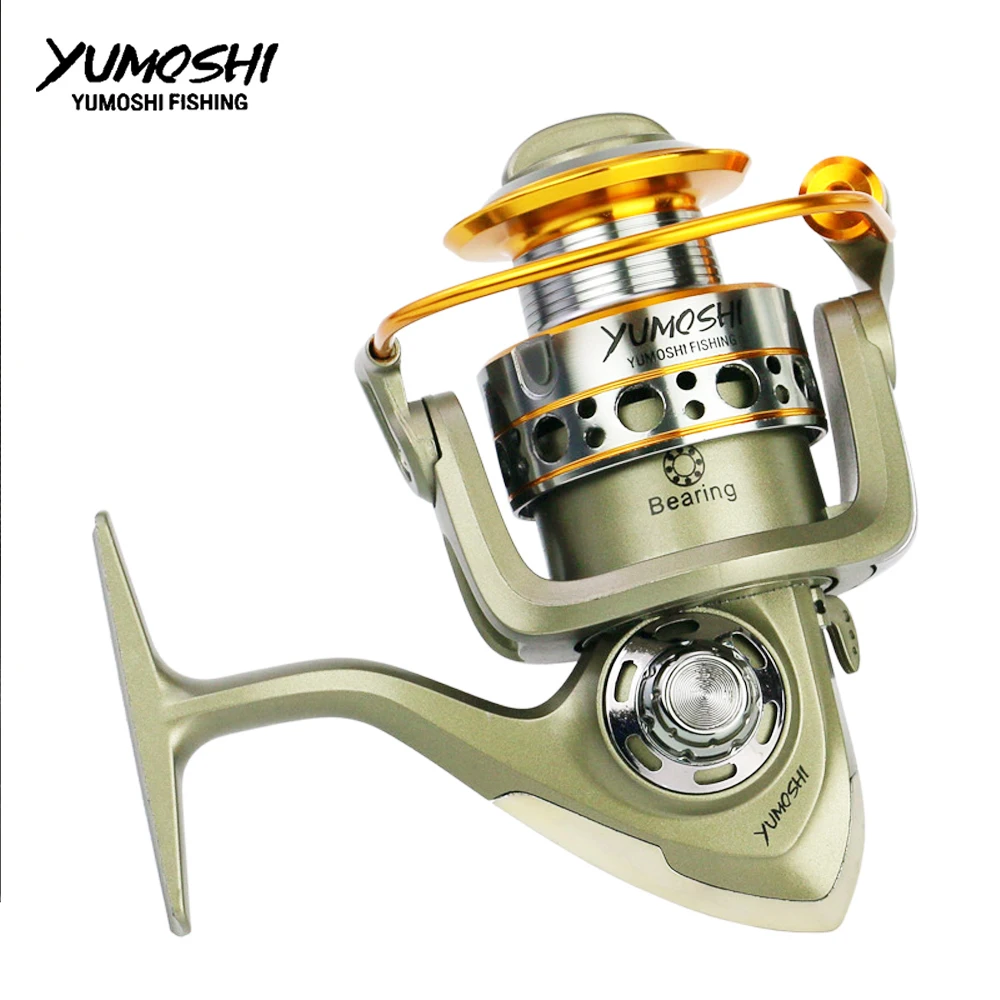 

Yumoshi wheels fish spinning fishing reel 5.5:1 12BB LC 1000-7000 series Spinning wheel type Sea Rock lure fishing casting peche