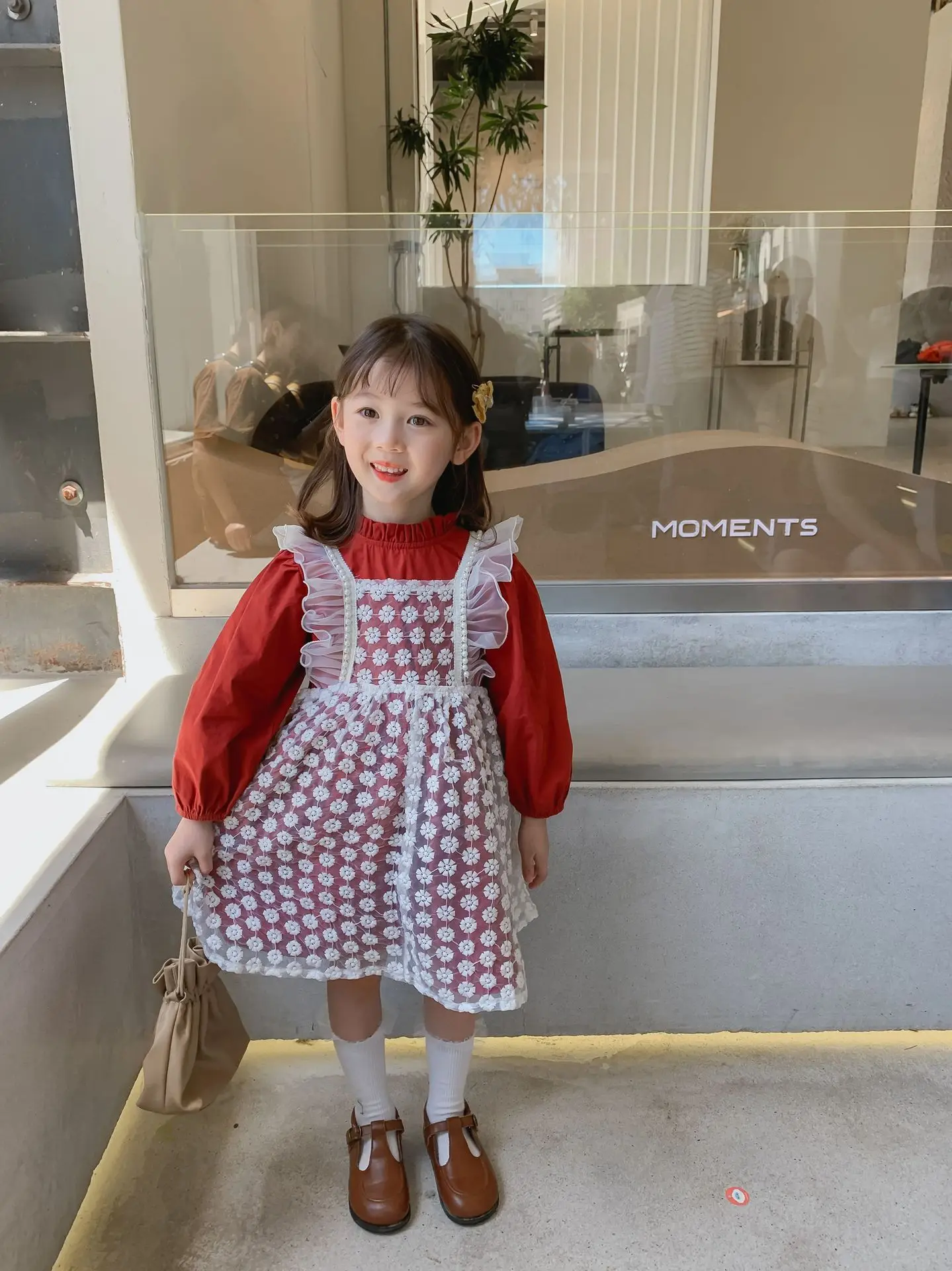 

2021 Autumn Girls Children's New Korean Dress Two-piece Suit Girls Casual Fashion Lace Princess Dress
