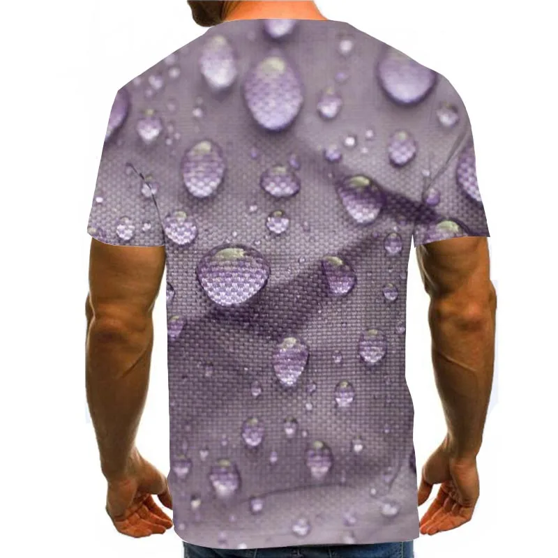 

Men's Graphic Shirt 3D Print T Shirt Novelty Water Top Casual Pink Tee US Size Unisex Clothing