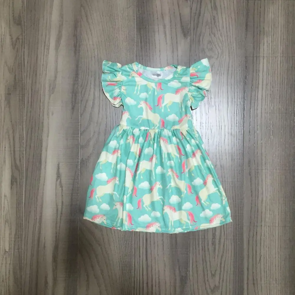 Многоцветная летняя детская одежда для маленьких девочек до колена из молочного