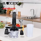 Кухонный комбайн HAEGER 4 в 1, мощный блендер, ручной миксер с чашей, кухонные миксеры, устройство для взбивания молока