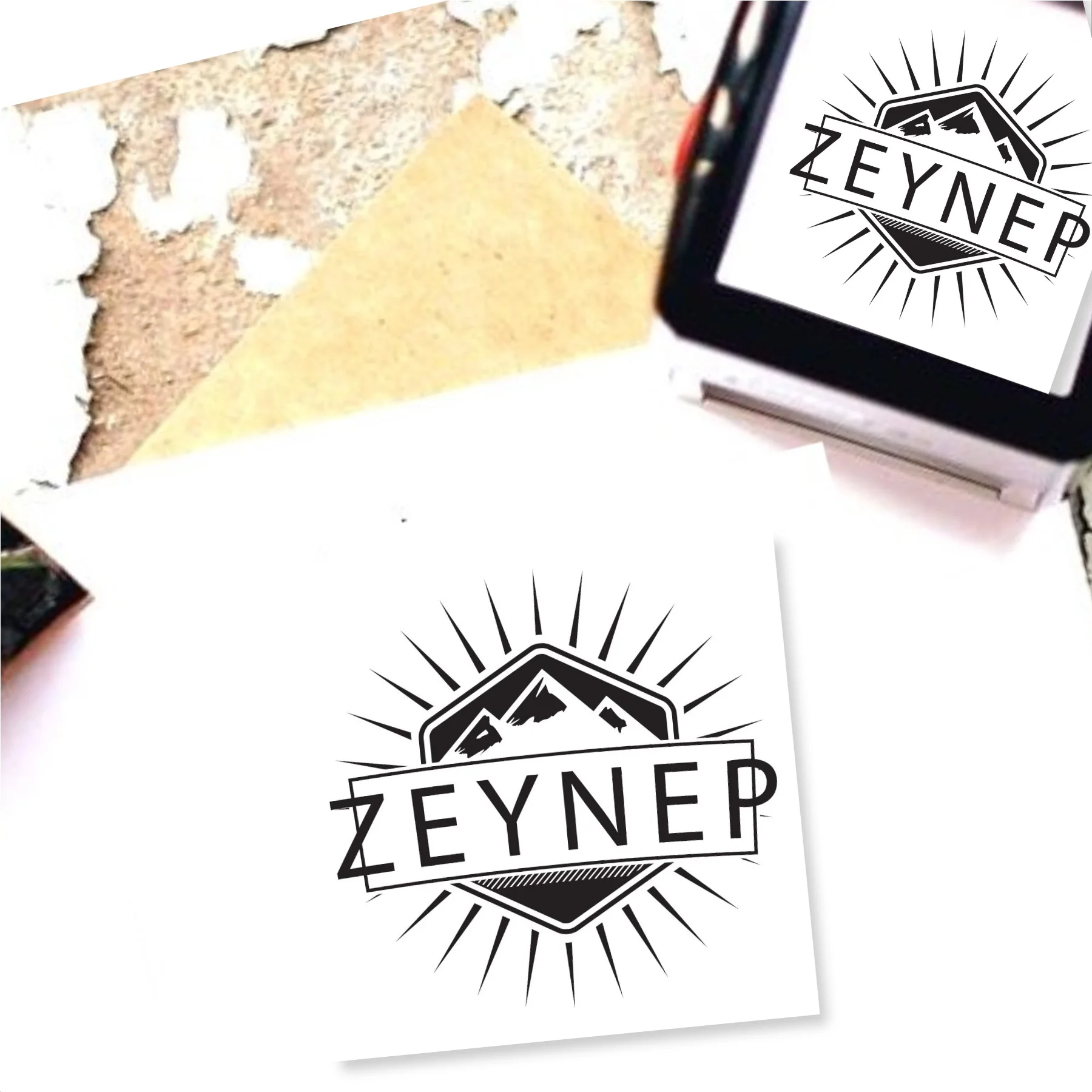 

Personalized Name Written Automatic Square Stamp-891