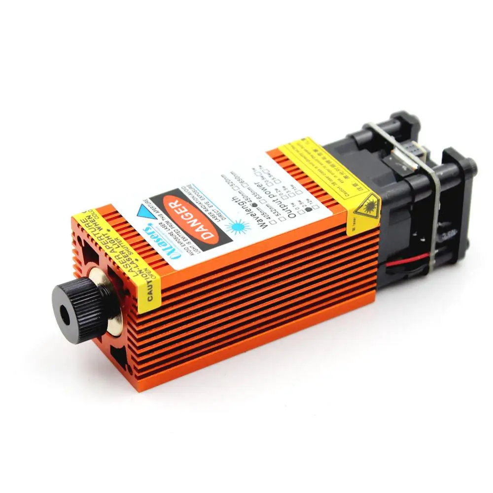 Orange Heatsink Oxлазеры 520nm 1W зеленый лазерный модуль 12V фокус DIY лазерной головки 1000 мВт диодный лазер для сцены лазерный птица репеллент - Цвет: Orange Heatsink