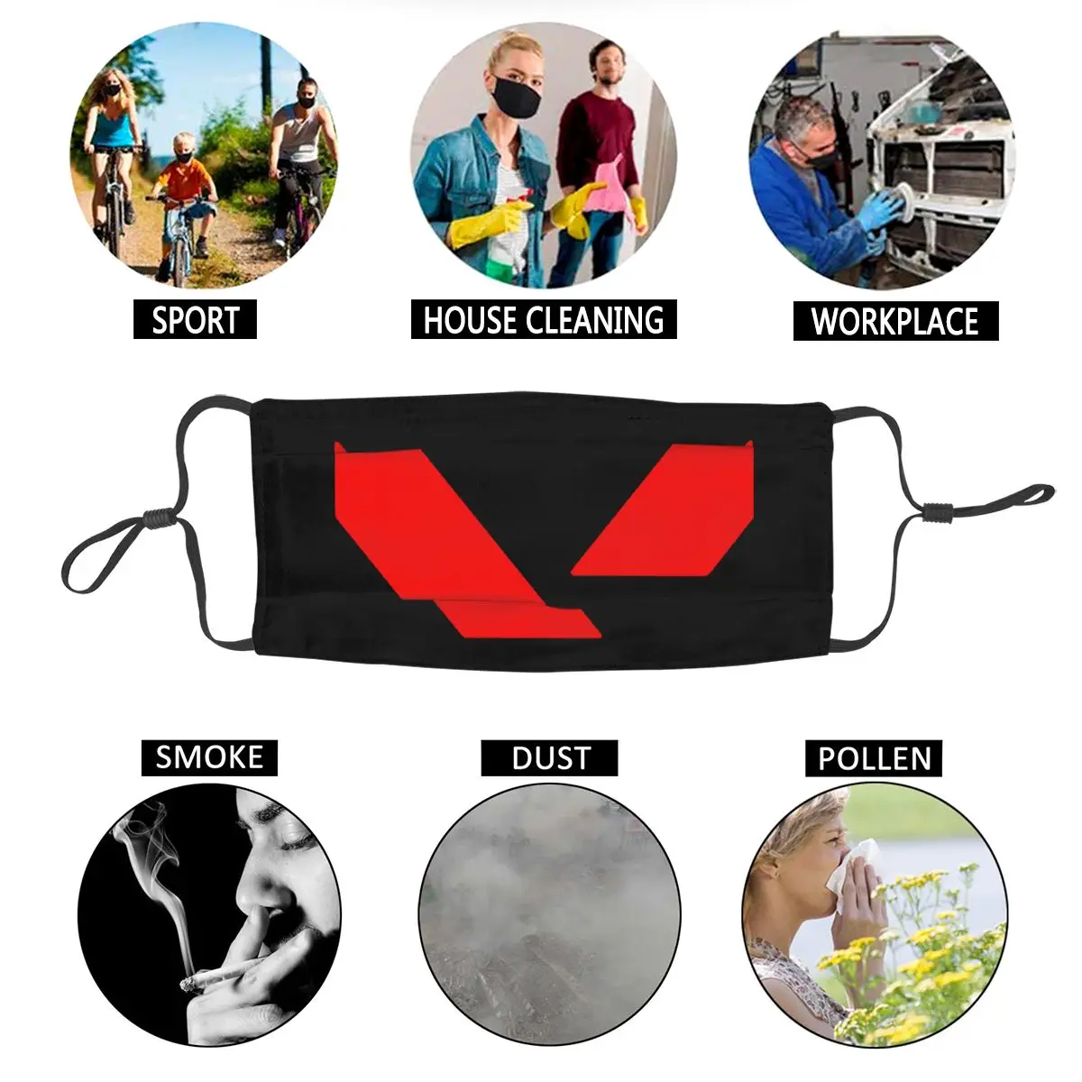 

Valorant Logo overwatch Mouth Mask