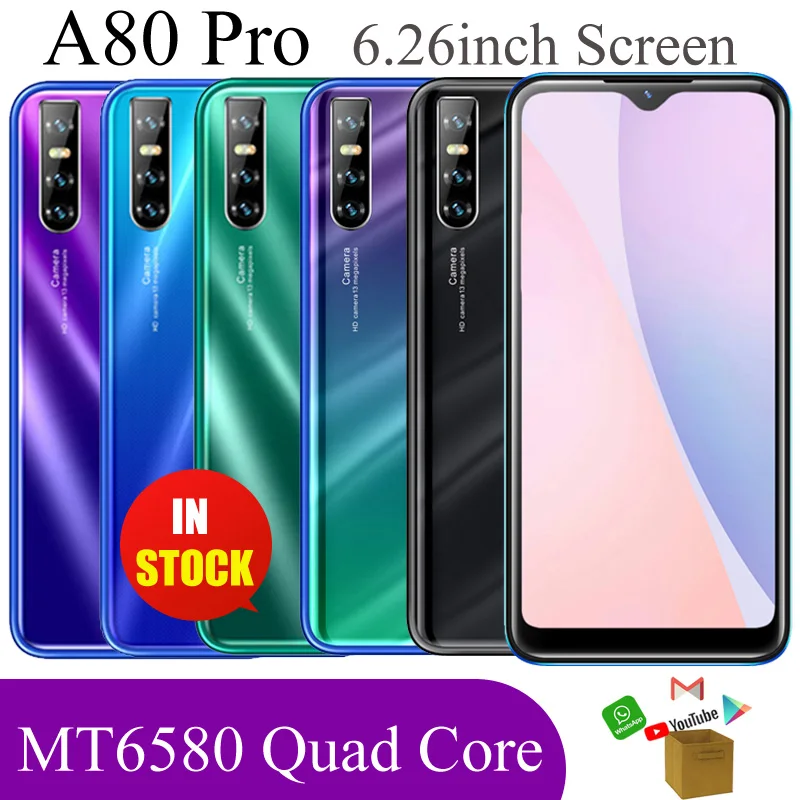A80 Pro смартфон с четырёхъядерным процессором ОЗУ 4 Гб ПЗУ 64 ГБ глобальная версия 13