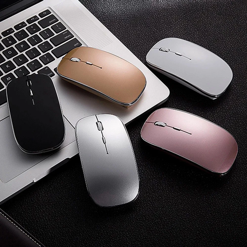

2.4GHz Wireless Mouse with BT5.1 Dual Mode Laptop Mouse Mute Button with 1200DPI Ergonomic Optical Computer Mice