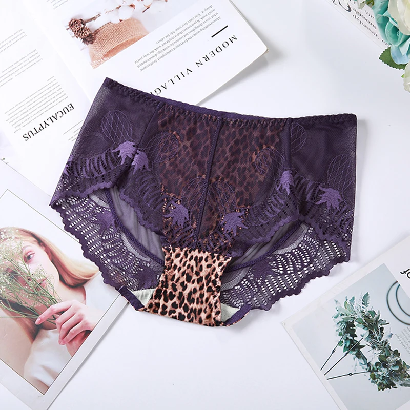 Julexy XXL-6XL, леопардовые женские трусики с высокой талией, плюс размер, сексуальное кружевное нижнее белье, сетчатые трусы, Прозрачное нижнее белье, трусики