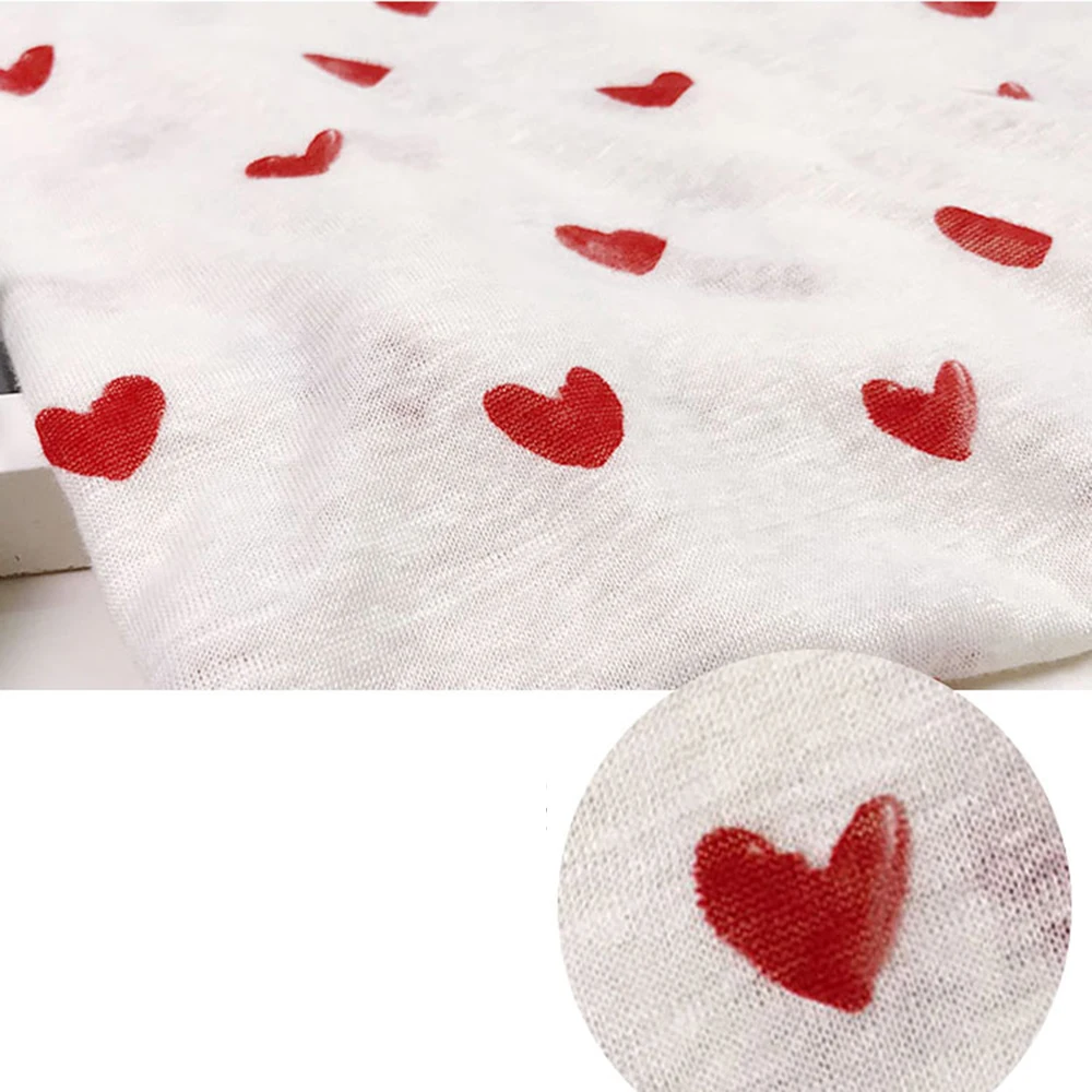 

Heart Printed Linen T Shirt Summer Women Clothes 2021 New Fashion Streetwear Tee Shirt Elegant Tops Femme Tshirt
