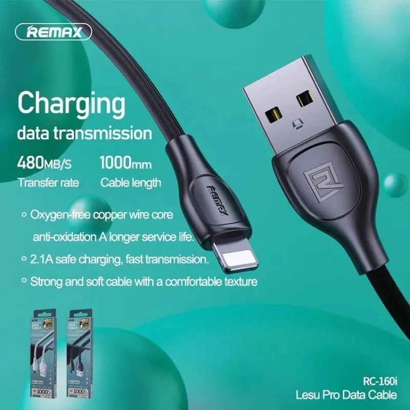 Кабель USB - Lightning (для iPhone) Remax RC-160i Черный | Мобильные телефоны и аксессуары