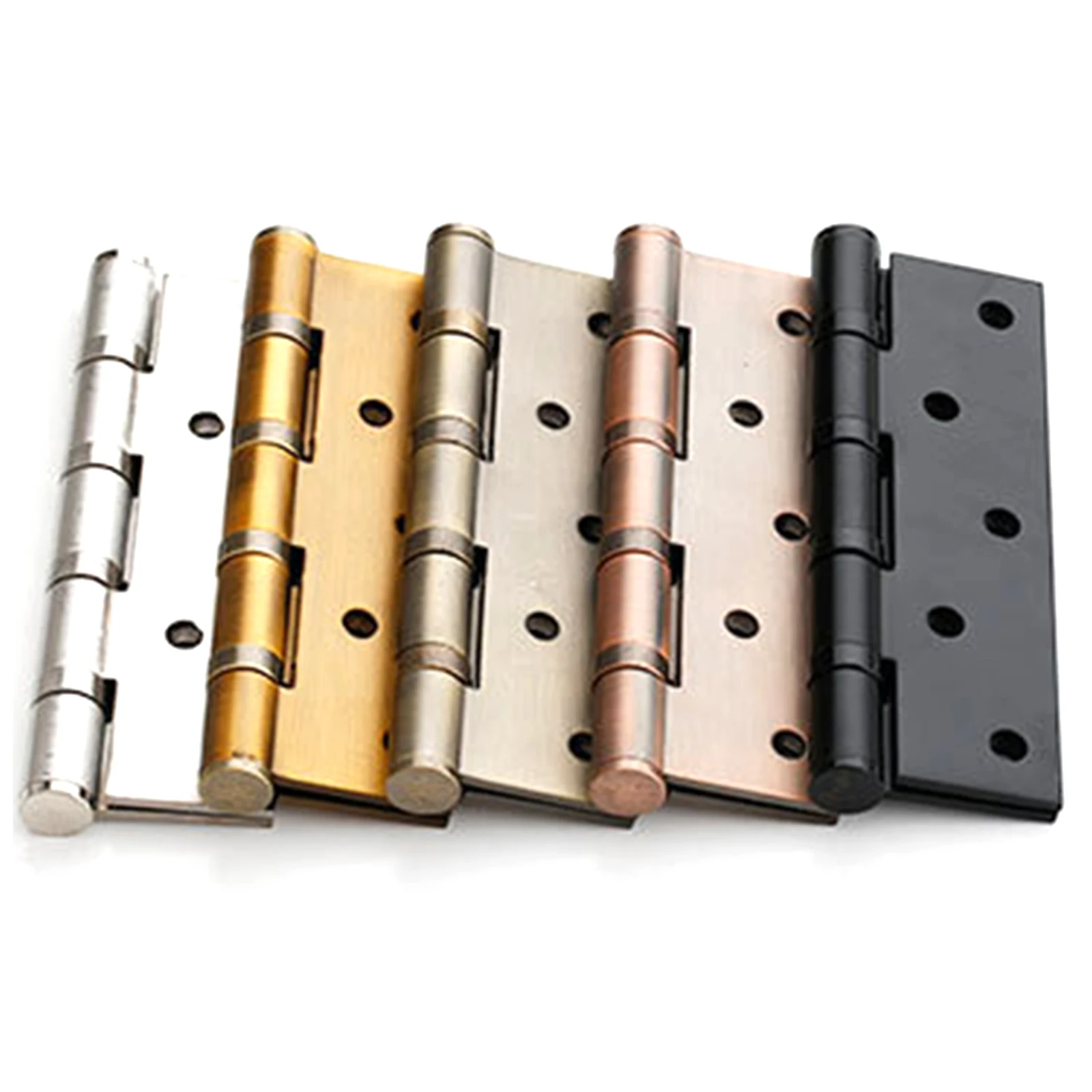 

2Pcs Stainless Steel Flat Hinge 4inch 5inch Cabinet Doors Modern Minimalist Flat-open Loose-shaped Wooden Door Indoor Gates