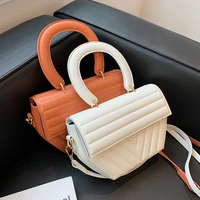 small pu leather tote crossbody bags with short handle for women 2021 winter trends lady designer shoulder handbag and purses