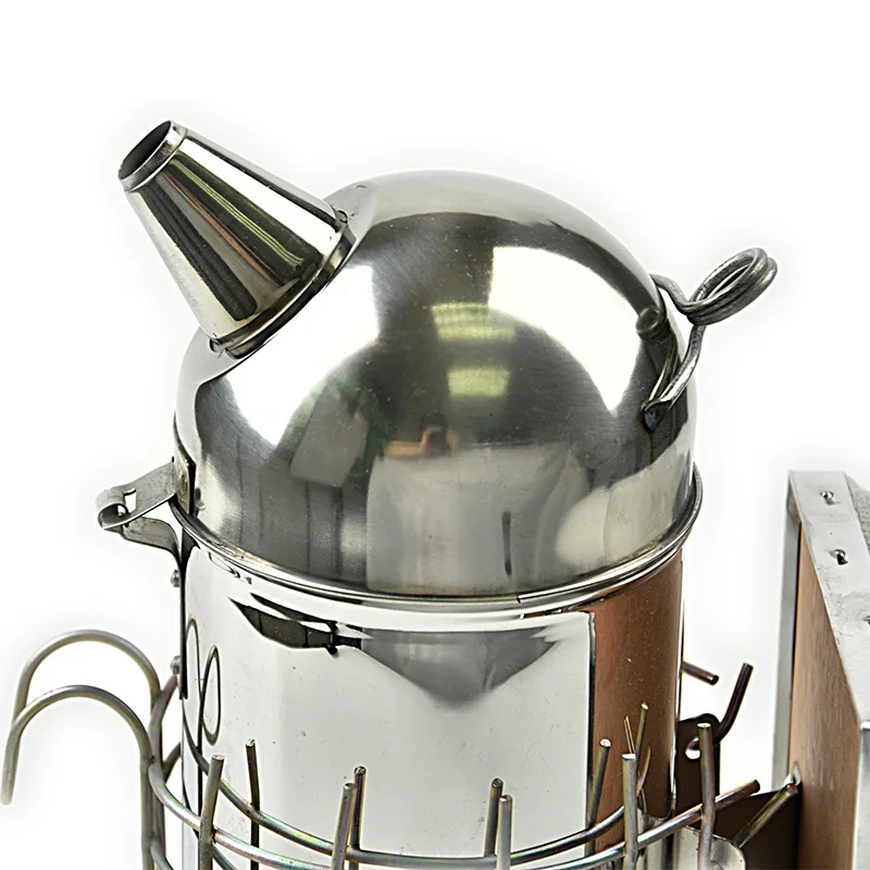 

Bee Smoker Stainless Steel Beehives Smoker with Heat Shield Beekeepers Beekeeping Equipment B1