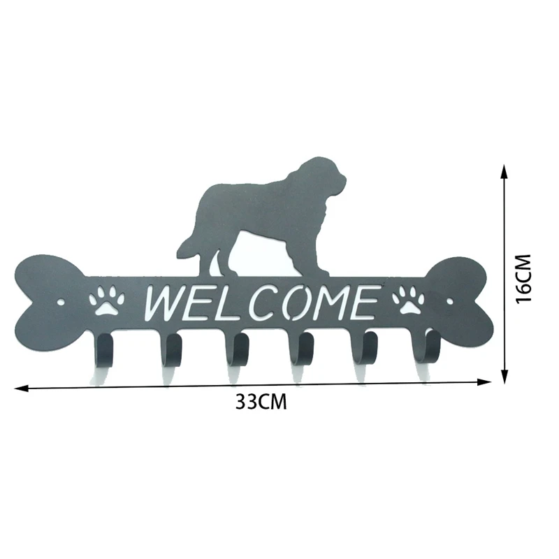 

Key Holder for Welcome (6-Hook Rack) Decorative,Metal Hanger for Front Door, Kitchen,Store House,Work,Car,Vehicle Keys